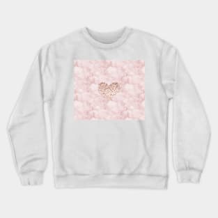 Rose gold - heart Crewneck Sweatshirt